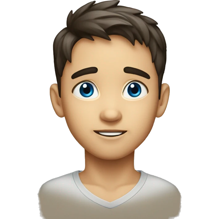 Niño rubio con los ojos azules emoji
