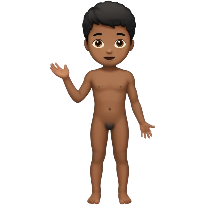Younger  balck kid naked  legcum emoji