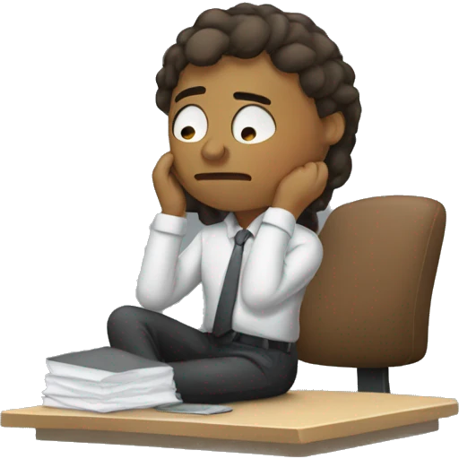 Tired at work  emoji