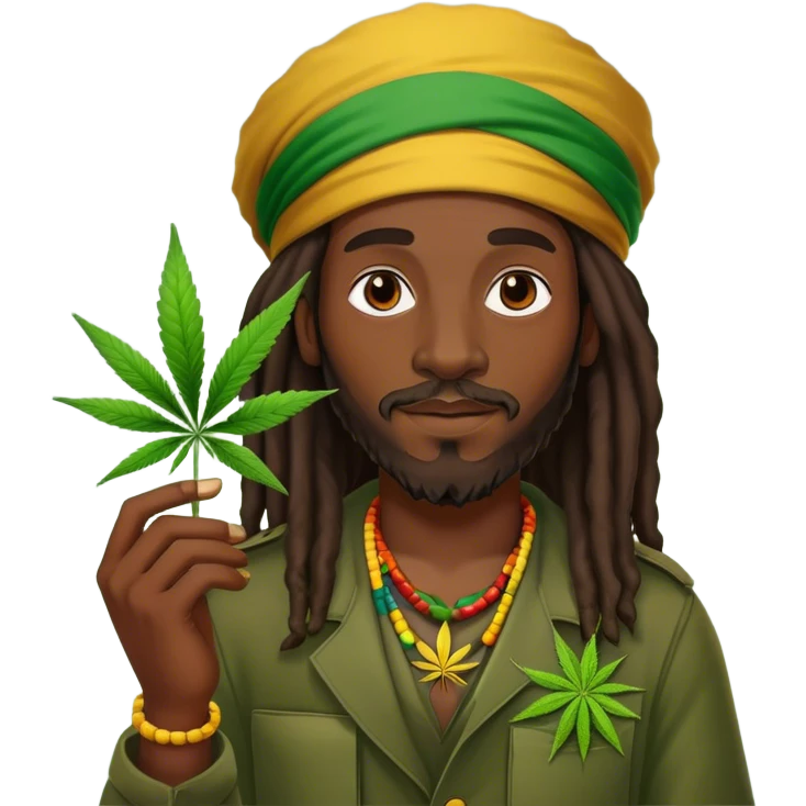 Rasta with canabis emoji