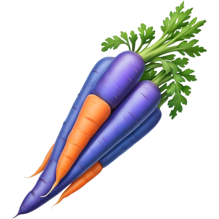 Blue carrot emoji