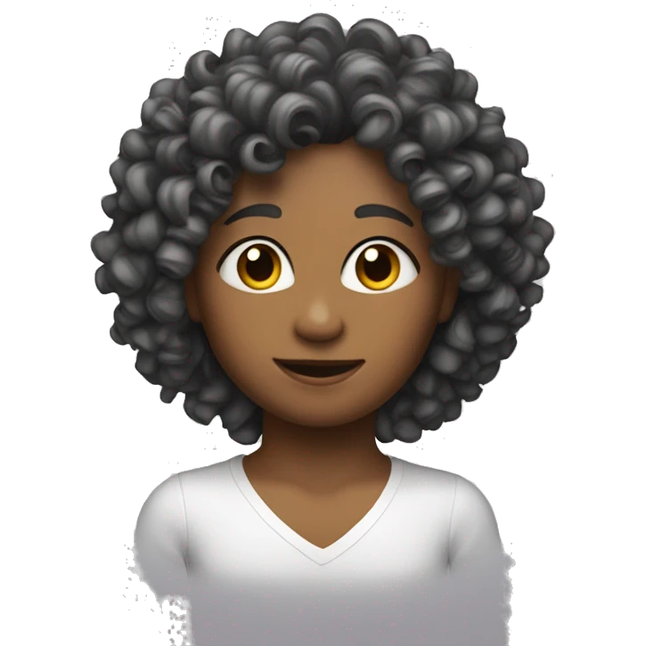 Dancer with curly haie emoji