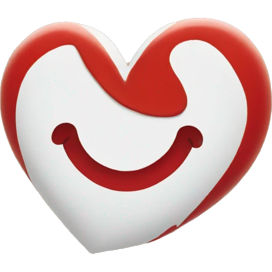 half of a red heart emoji