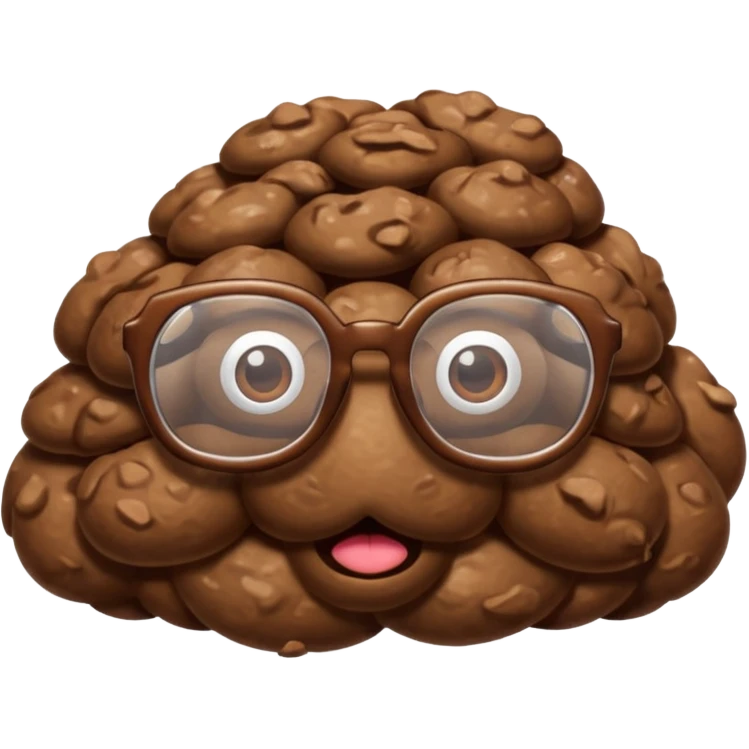 Poop with glasses emoji