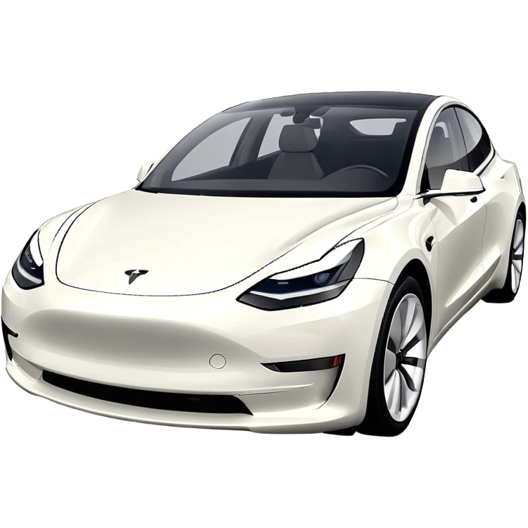 Tesla Model 3 - Tesla (Model Year: 2021) (Iconic colour: White) emoji