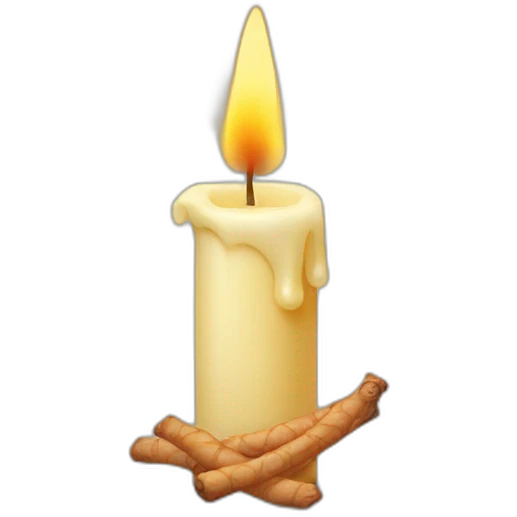 candle with ginger emoji