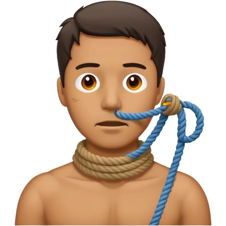🙍🏻‍♂️ this guys with a rope around his throat emoji