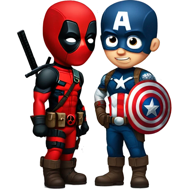 Deadpool with Captain America emoji