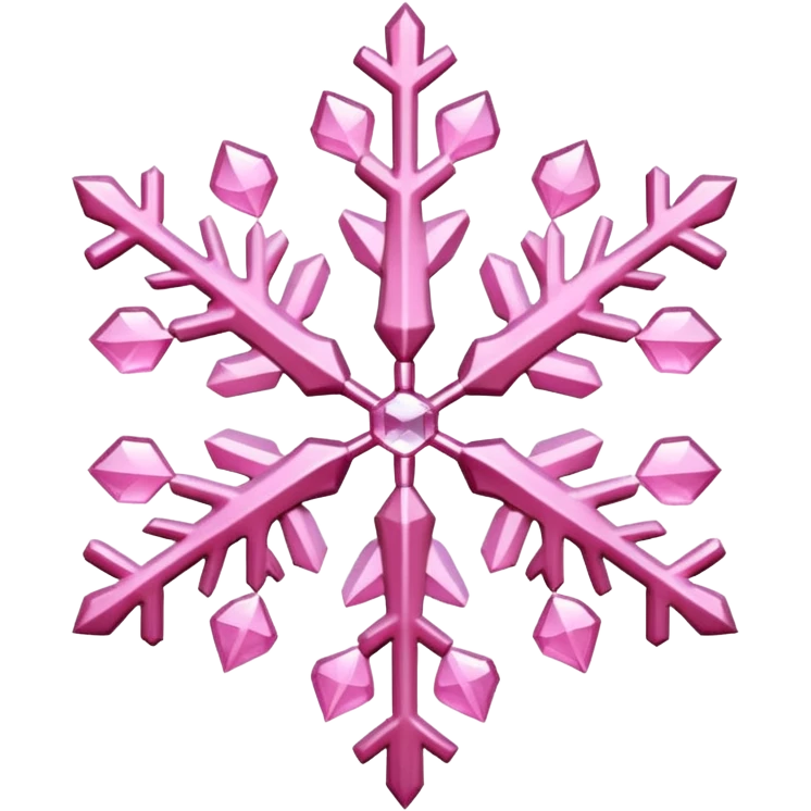snowflake pink heart emoji