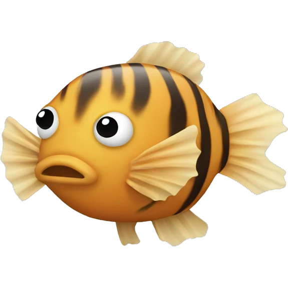 blowfish with tiger colors emoji