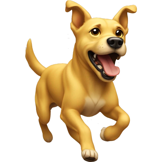 Yellow dog running emoji