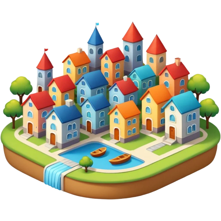 little city and small home emoji