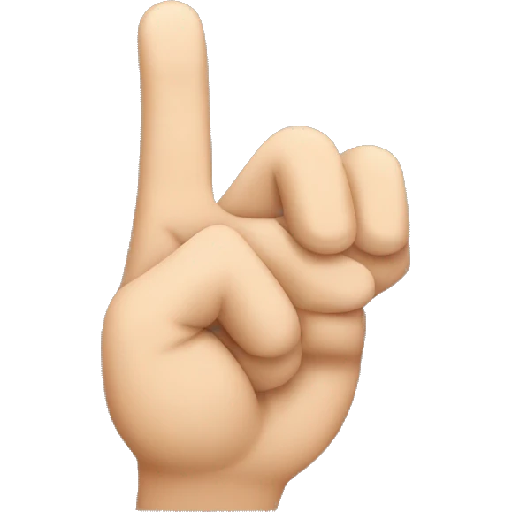 A hand sign of letter c emoji