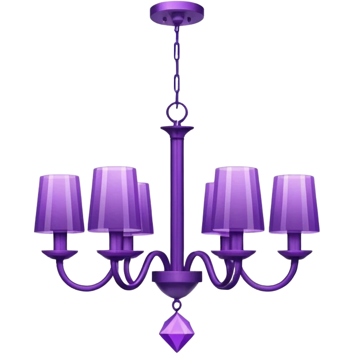 minimalist purple chandelier emoji