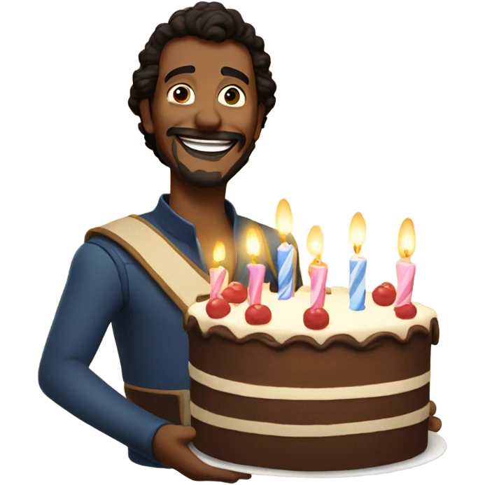 Lando Hold the cake Happy birthday emoji