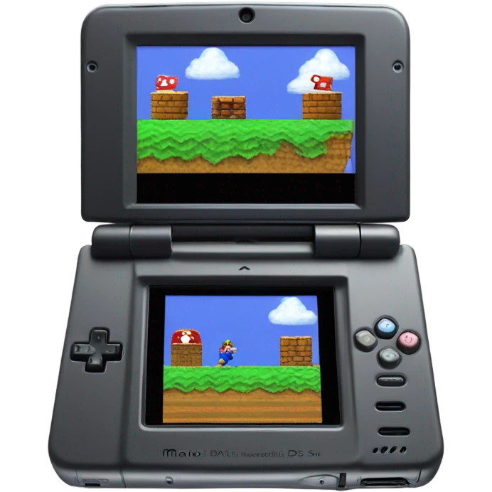Nintendo DS playing Mario 64 emoji