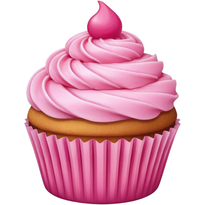 cupcake with pink icing emoji