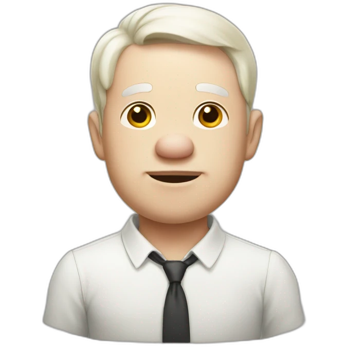 White pig man emoji