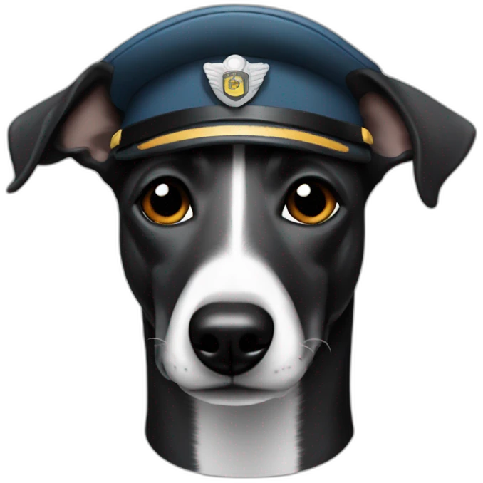 black whippet pilot emoji