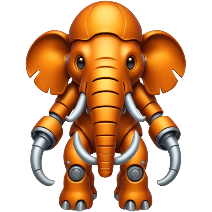 Little completely orange mammouth cyborg emoji