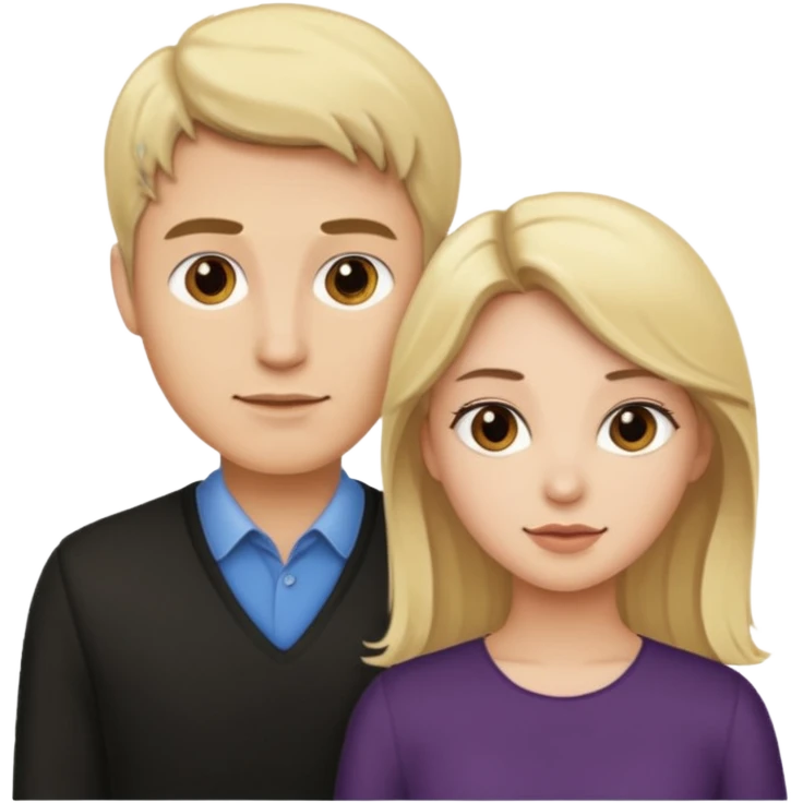 blonde man and brunette woman emoji