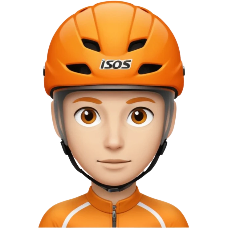 bicycle racer helmet orange emoji