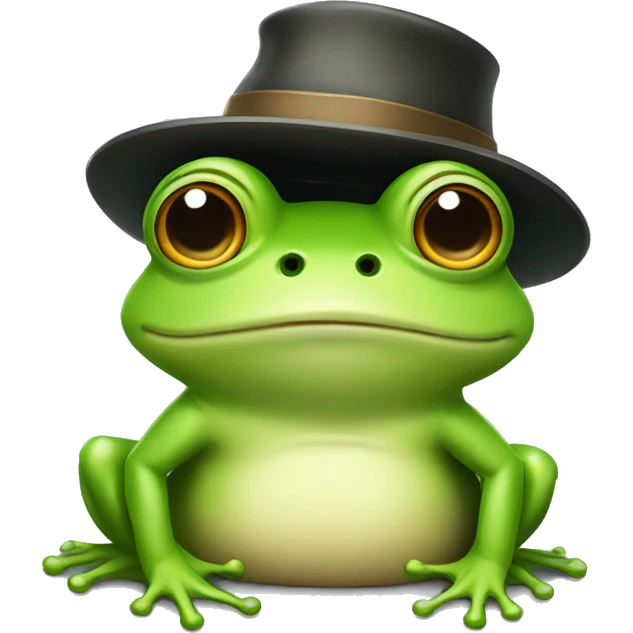 Frog with a hat  emoji