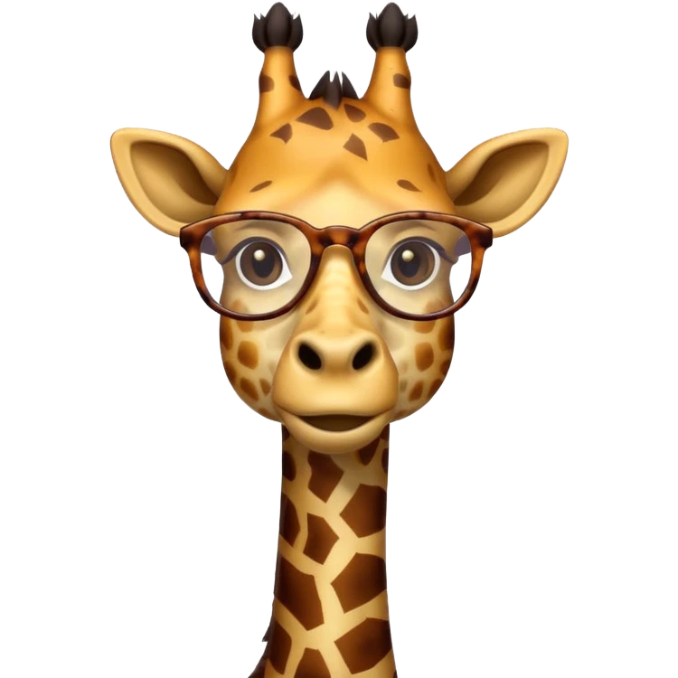 Girafe with glasses  emoji