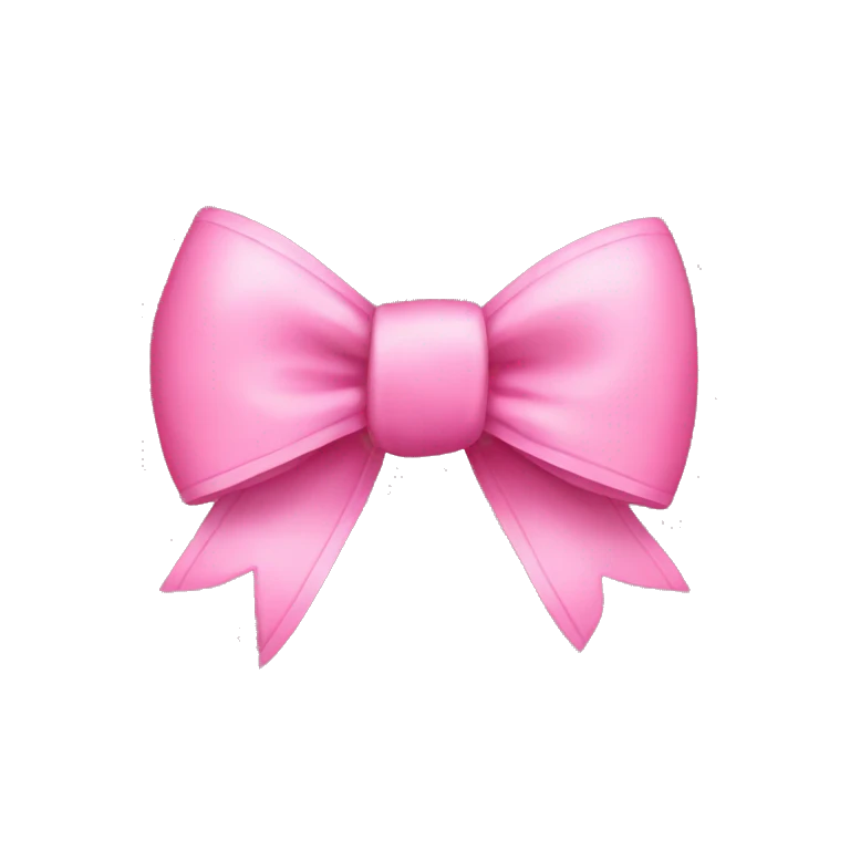 a cute pink bow emoji