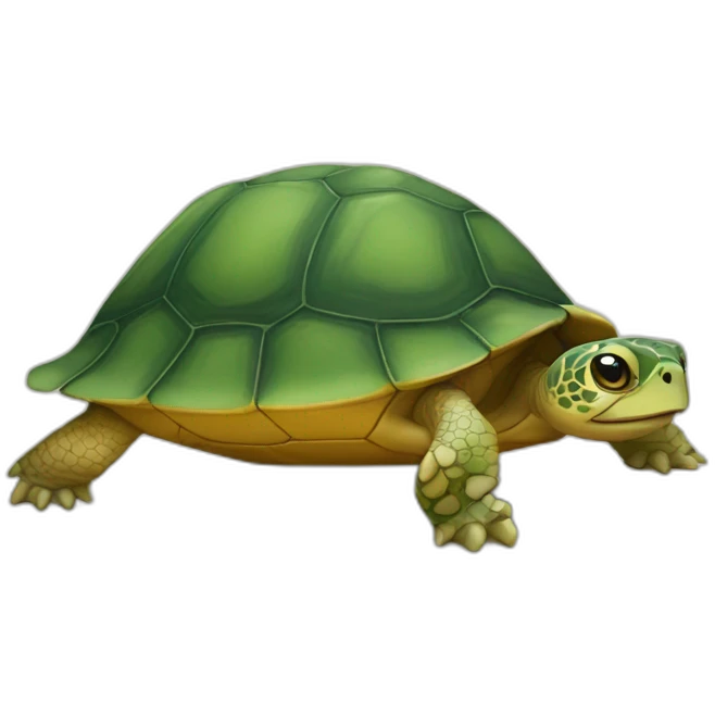 Chat sur une tortue emoji
