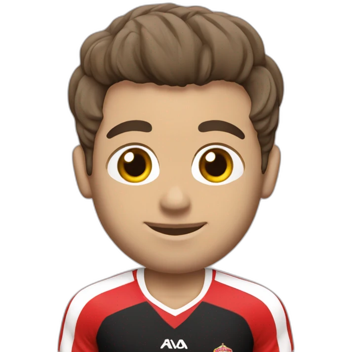 Chico con camiseta del Athletic de bilbao emoji
