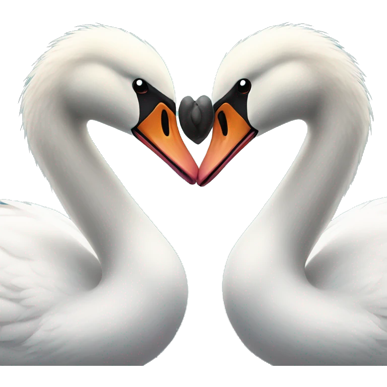 two loving swans emoji