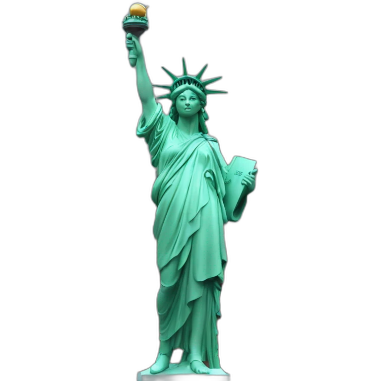 New-York liberty statue with building behind emoji