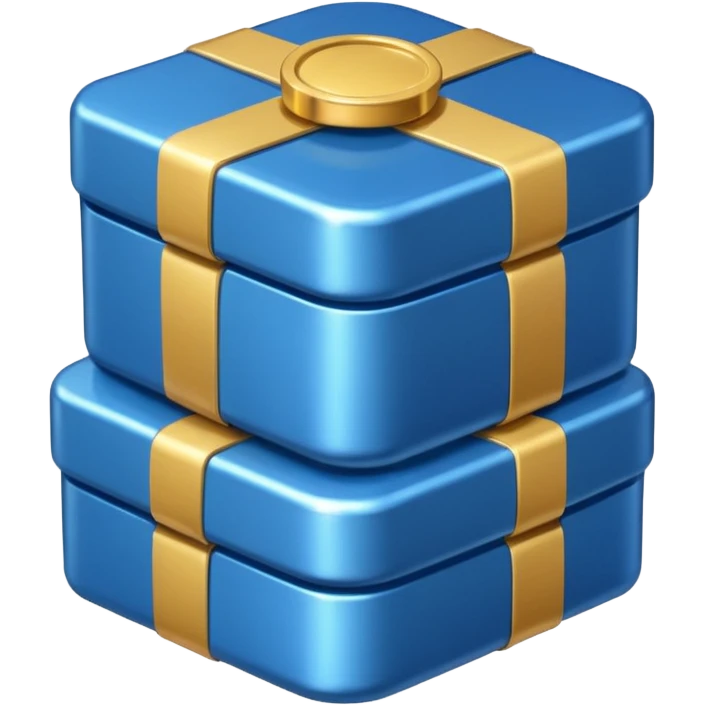 blue coins credit in a package emoji