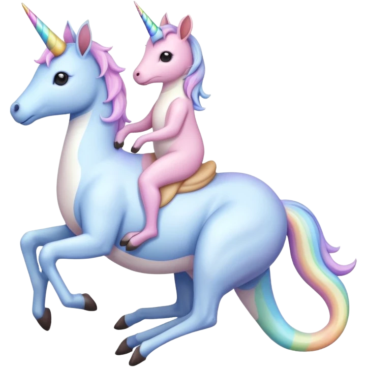 Unicorn riding kangoroo emoji