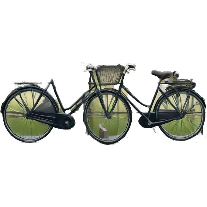 Amsterdam with bicycles and canal emoji