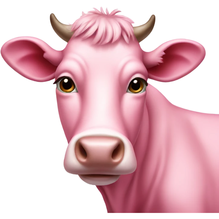 pink cow emoji