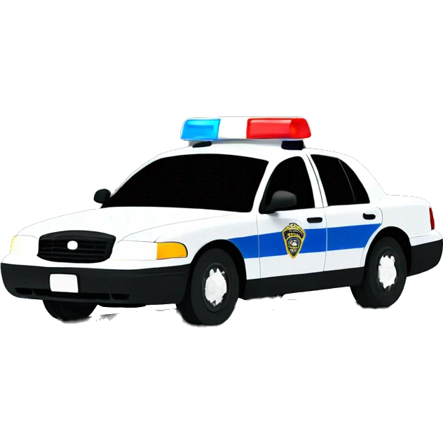 Cop car lights emoji