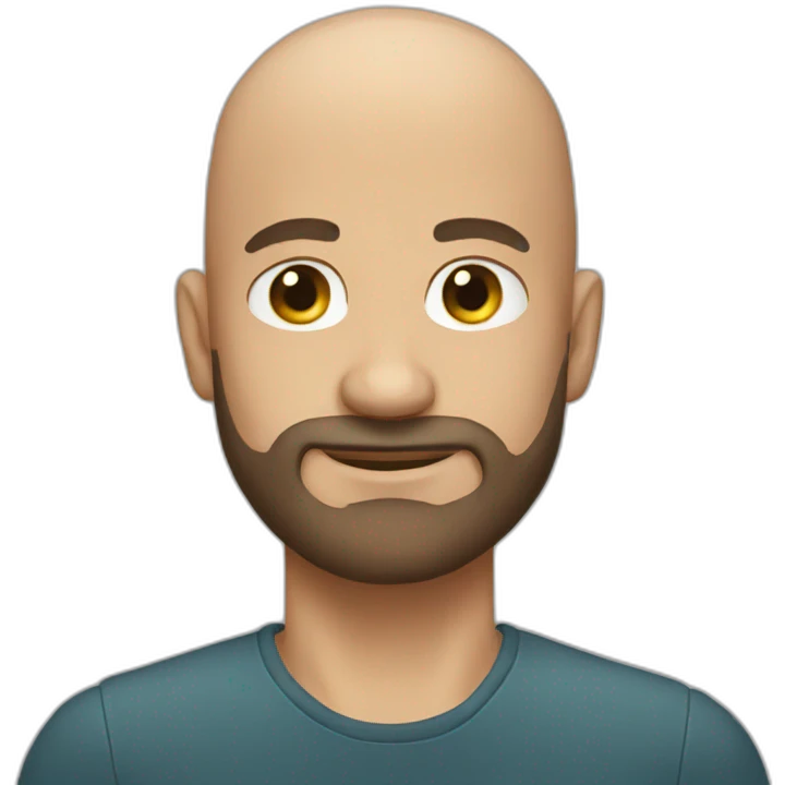 Bald and beard  emoji