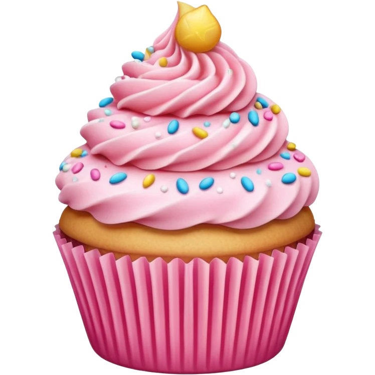 Cupcake with pink icing emoji