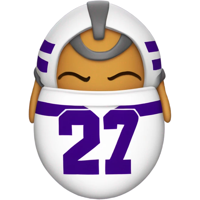 A sperm wearing a Vikings Jersey emoji