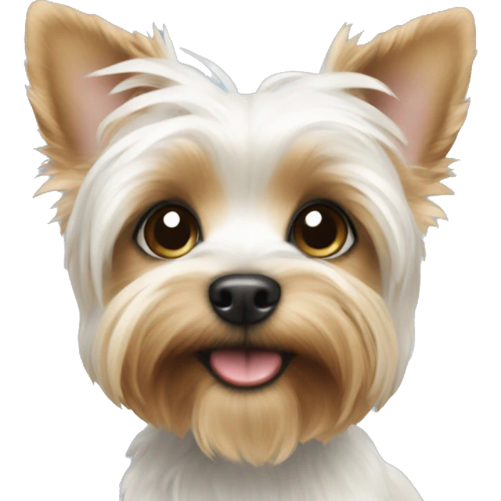 White yorkie puppy emoji