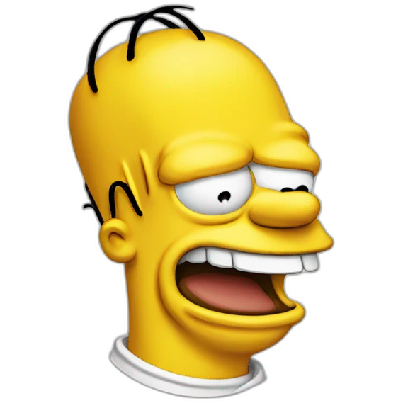 Homer simpson laughing emoji