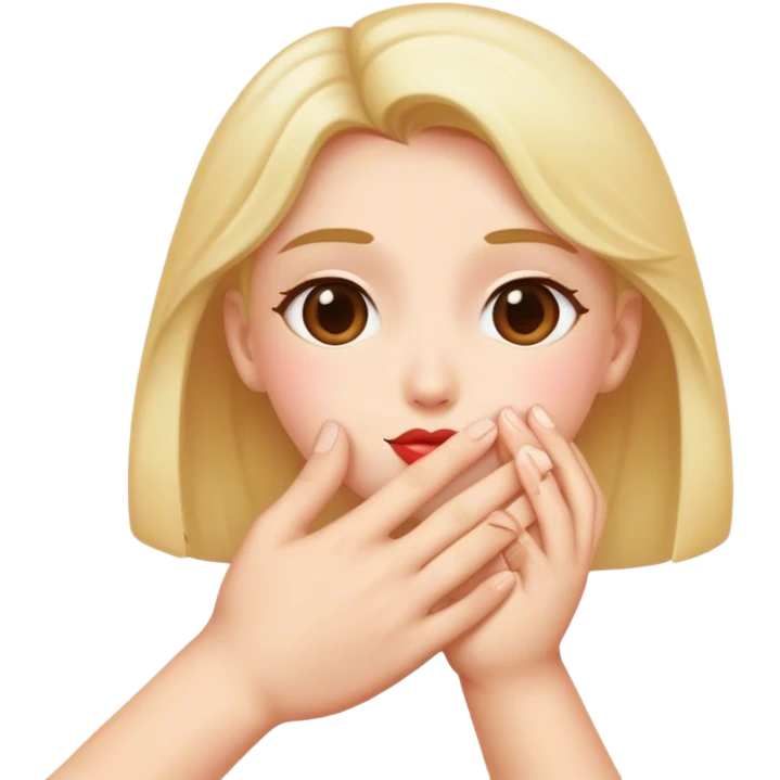 a kiss on the back of one's hand emoji