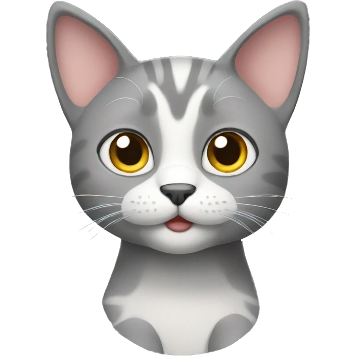 gray cartoon cat emoji
