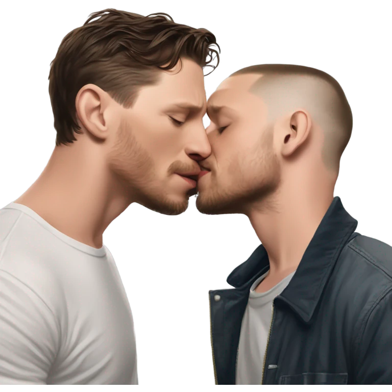 tom holland kissing tom hardy emoji