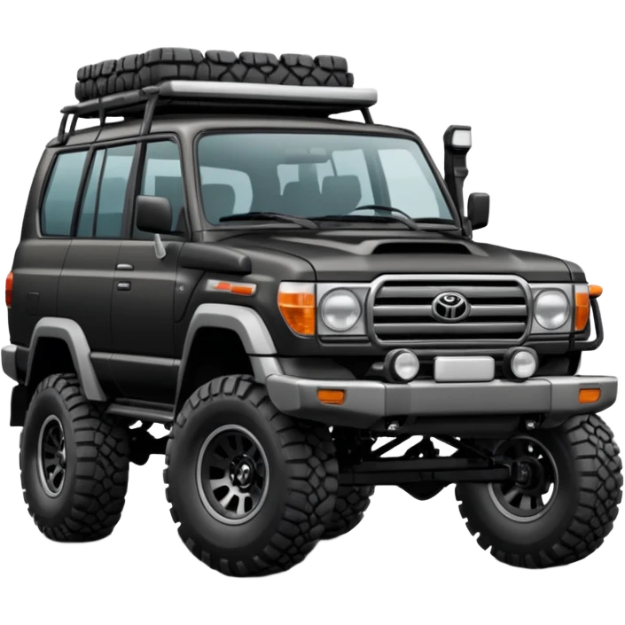 Modified Toyota landcr black color emoji