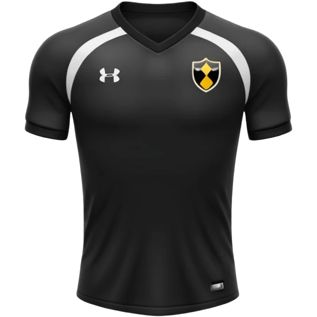 maillot football uni noir sans détails emoji