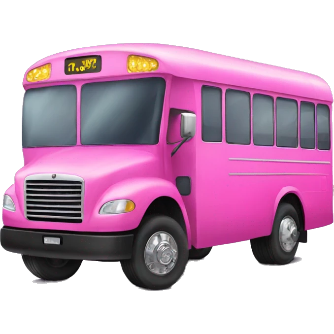Pink party bus emoji