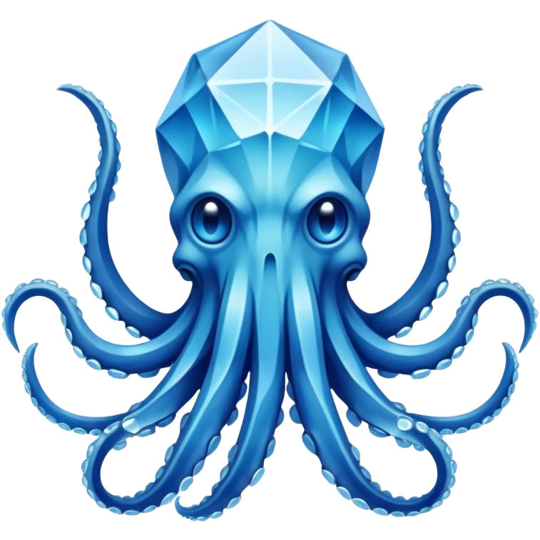 Kraken made out of Crystal  emoji
